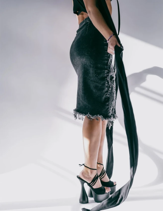 Spódnica midi jeans