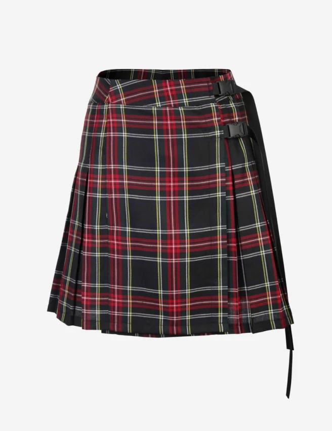 Spódnica mini plisowana w kratę