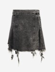 Spódnica mini plisowana z jeansu