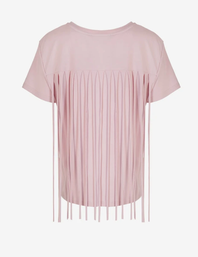 T-shirt z frędzlami