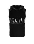 Tank top z lacku z kapturem i siatką