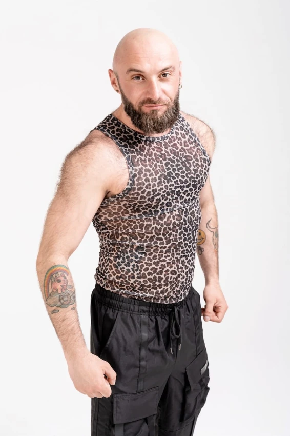 Tank top bokserka Leopard