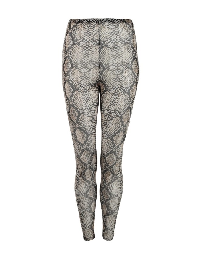 Legginsy z siatki we wzór węża