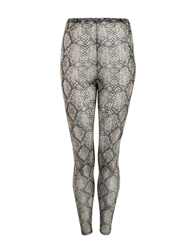 Legginsy z siatki we wzór węża