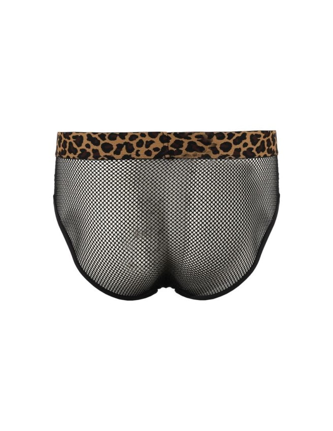 Majtki męskie z siatki Leopard