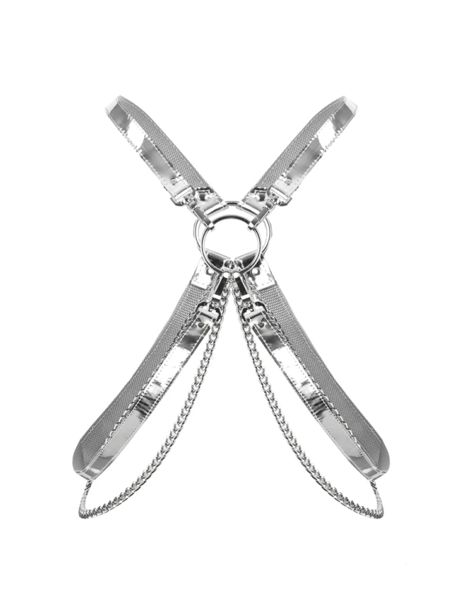 uprzaz_harness_srebrna_z_lacku_z_lancuchami_fetish_przod.JPG