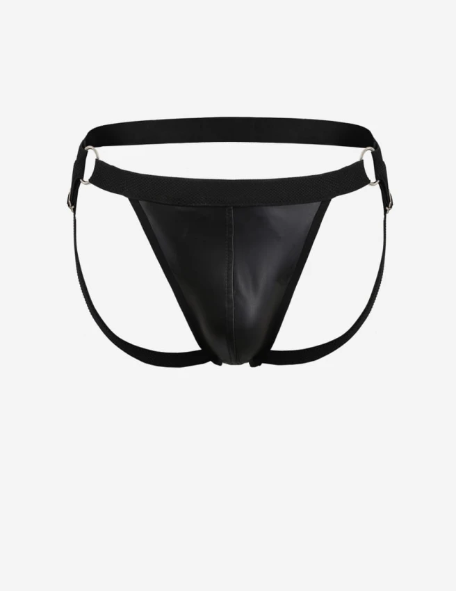 Jock Strapy męskie z ekoskóry