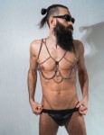 Jock Strapy męskie z ekoskóry
