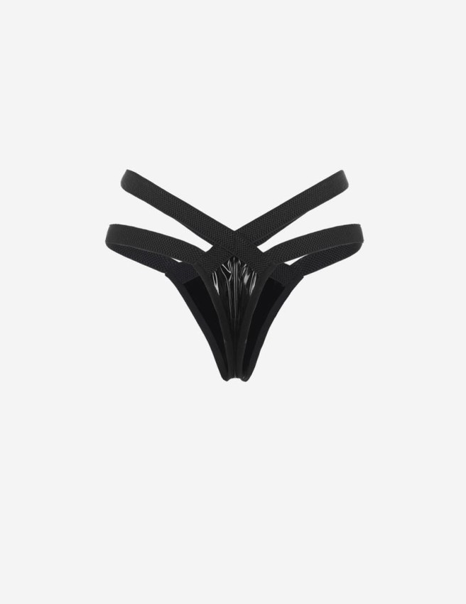 Stringi damskie z lacku