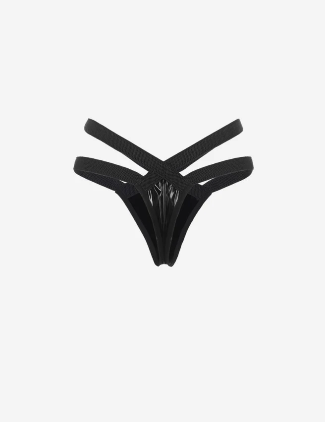 Stringi damskie z lacku