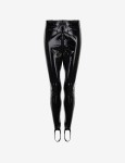 Legginsy z lacku z zamkiem