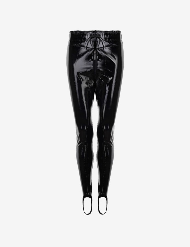 Legginsy z lacku z zamkiem