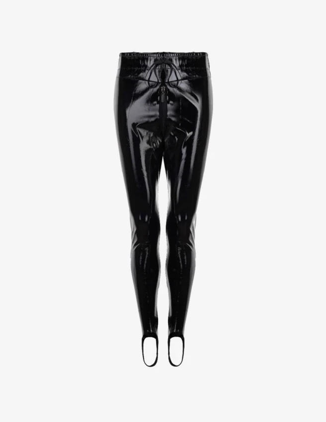 Legginsy z lacku z zamkiem